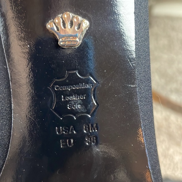 Nina New York Textile Pointed Toe Kitten Heel Shoe BLACK Rhinestones Size 8M - Picture 9 of 11